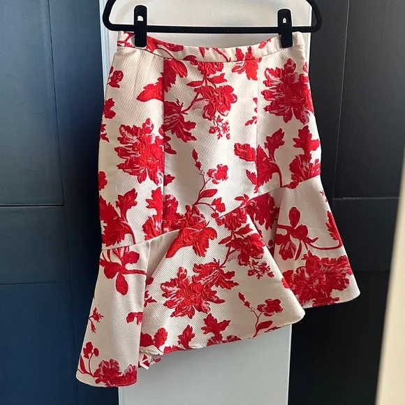 EVA FRANCO Floral asymmetrical Skirt SZ 10 - Picture 1 of 4